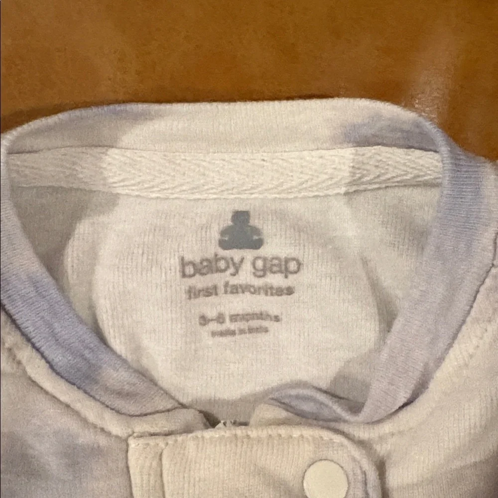 Baby GAP Blue and Grey Tie Dye One Piece Footie - Size 3-6 months